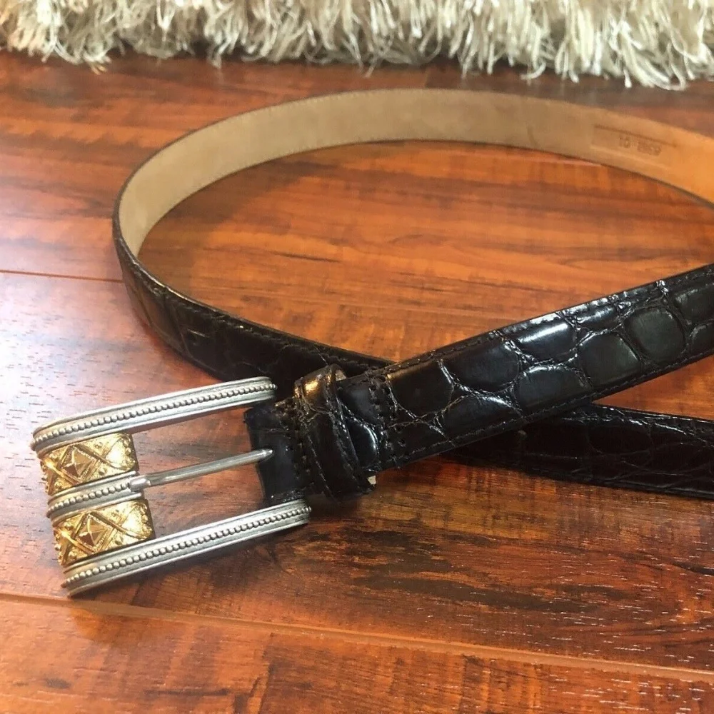WCM NEW YORK BLACK CALFSKIN LEATHER BELT